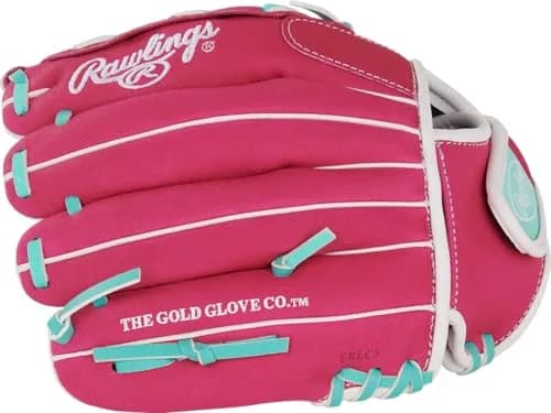 Rawlings Sure Catch Youth Series Softball Glove 10.5" (26.67 cm) Pink/Mint | Easy Close for Young Players thumbnail 5