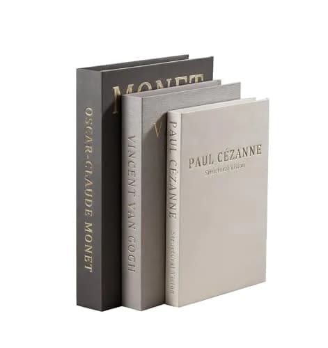 hongqu us Aesthetic Decorative Books Set of 3 Linen Fake Book Storage Box 20 cm (8 x 5 x 2 inches) | Realistic Elegance for Home Decor thumbnail 6