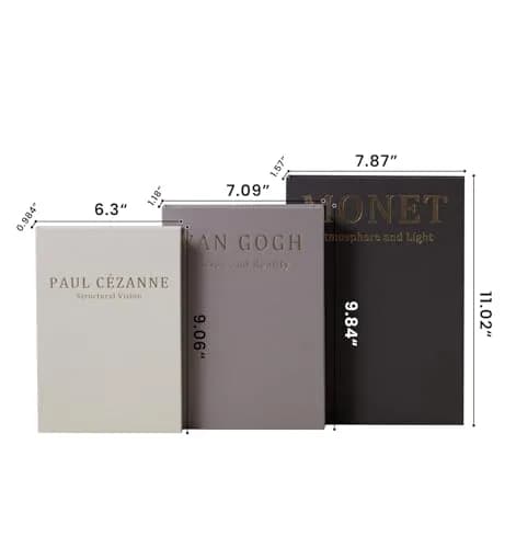 hongqu us Aesthetic Decorative Books Set of 3 Linen Fake Book Storage Box 20 cm (8 x 5 x 2 inches) | Realistic Elegance for Home Decor thumbnail 7