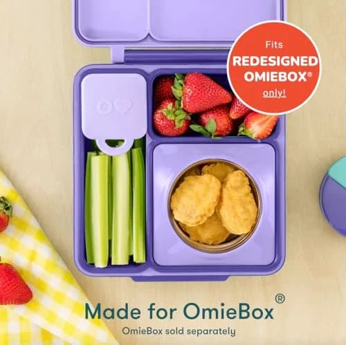 Omie OmieBox Leakproof Dip Containers 2 Pack Pink/Purple | 118ml (4 fl oz) Airtight Silicone thumbnail 2