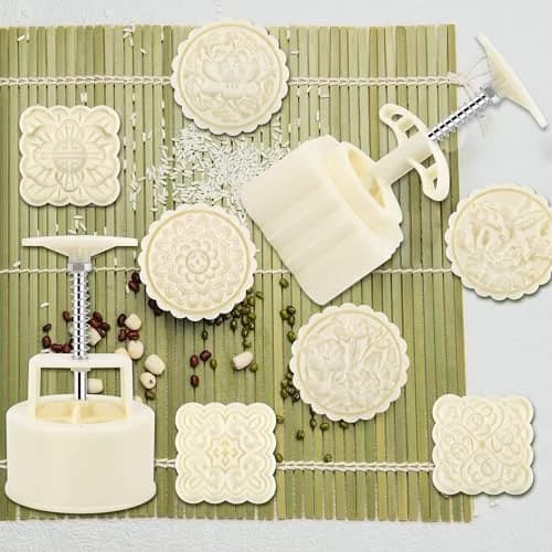 Luxiv Mooncake Mold Set 200g | 12 Patterns Round & Square Food-Grade thumbnail 8