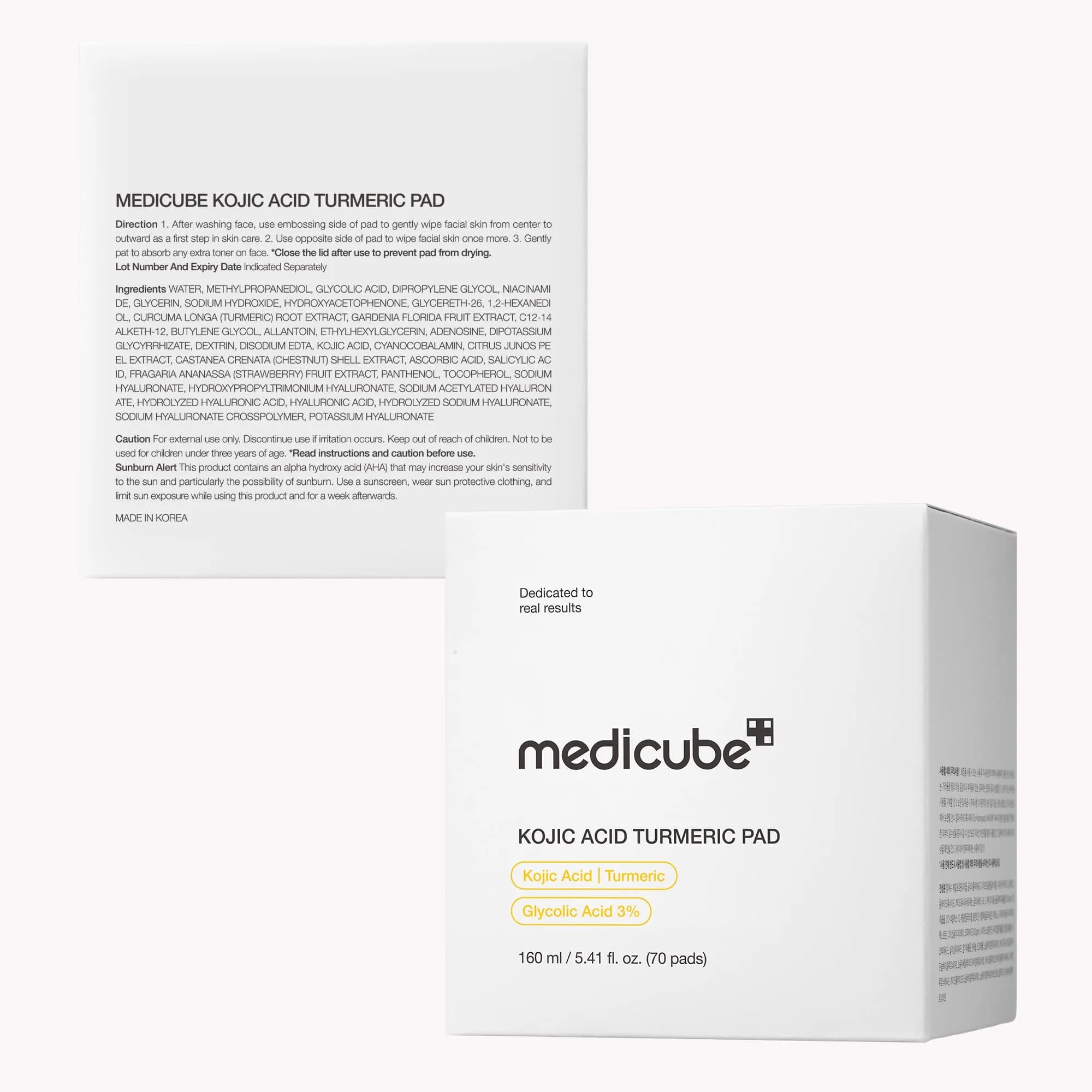 medicube Kojic Acid Turmeric Clarifying Toner Pads 160ml (5.41 Fl Oz) | For Troubled Skin & Post-Spot Care - view 7