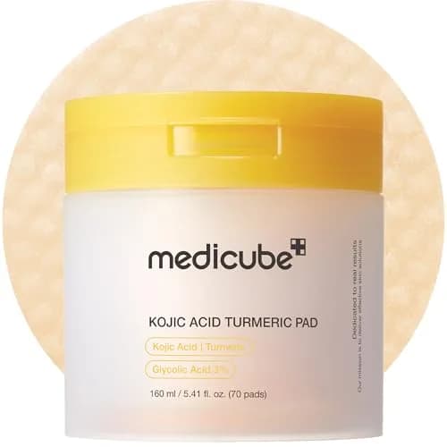 medicube Kojic Acid Turmeric Clarifying Toner Pads 160ml (5.41 Fl Oz) | For Troubled Skin & Post-Spot Care thumbnail 1