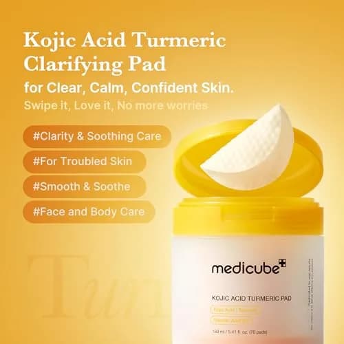 medicube Kojic Acid Turmeric Clarifying Toner Pads 160ml (5.41 Fl Oz) | For Troubled Skin & Post-Spot Care thumbnail 2