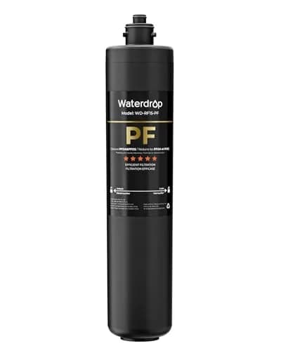 Waterdrop RF15-PF Replacement Filter Cartridge for 15UA-PF Under Sink Water Filter 39.9 cm (15.7 inches) | Reduces PFAS, Chlorine, Bad Taste & Odor — Dark-PF