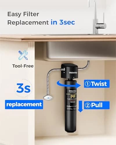 Waterdrop RF15-PF Replacement Filter Cartridge for 15UA-PF Under Sink Water Filter 39.9 cm (15.7 inches) | Reduces PFAS, Chlorine, Bad Taste & Odor thumbnail 7