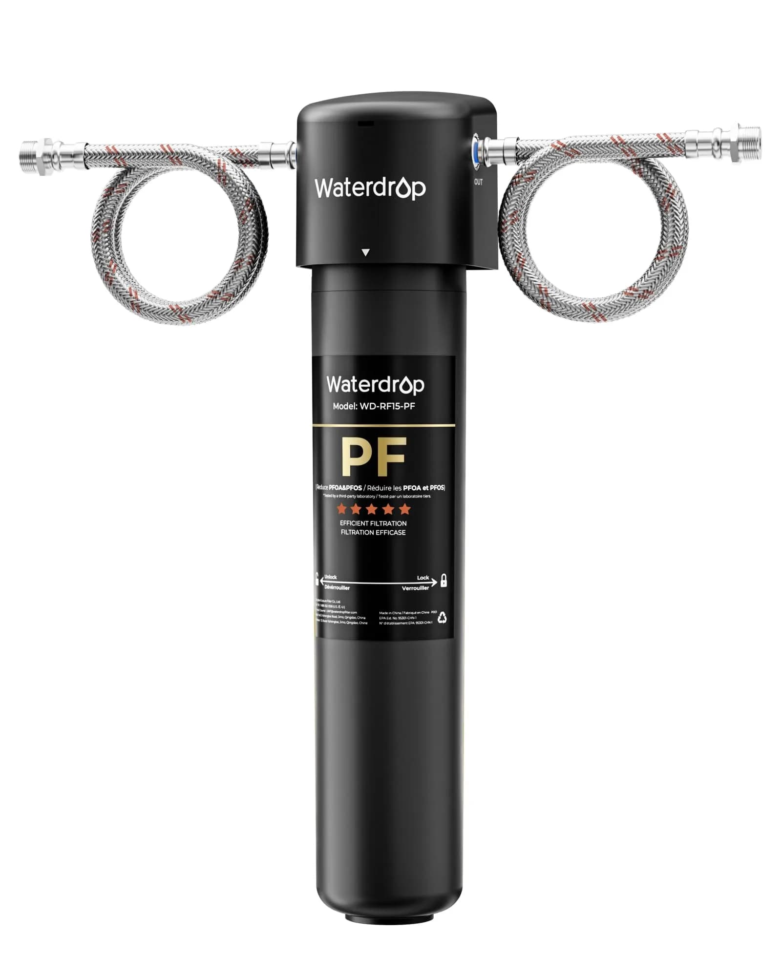 Waterdrop 15UA-PF Under Sink Water Filter System - Reduces 80+ Impurities - main product image