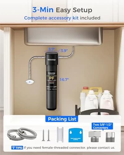 Waterdrop 15UA-PF Under Sink Water Filter System 1000 Gallons | Reduces 80+ Impurities, PFAS, Fluoride thumbnail 9