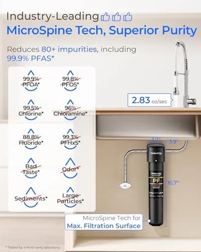 Waterdrop 15UA-PF Under Sink Water Filter System 1000 Gallons | Reduces 80+ Impurities, PFAS, Fluoride thumbnail 3