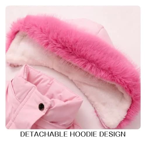 Mokitoni Winter Coat for Girls 7-8 Years Pink | Waterproof & Windproof thumbnail 2