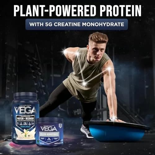 Vega Protein + Recovery Vanilla & Creatine Monohydrate Powder Bundle - 1.8 lbs thumbnail 2