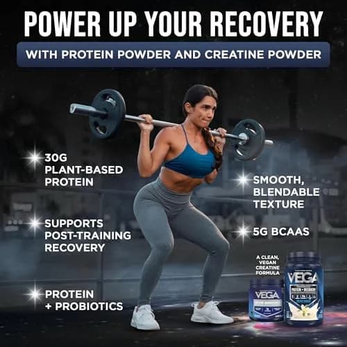 Vega Protein + Recovery Vanilla & Creatine Monohydrate Powder Bundle - 1.8 lbs thumbnail 3