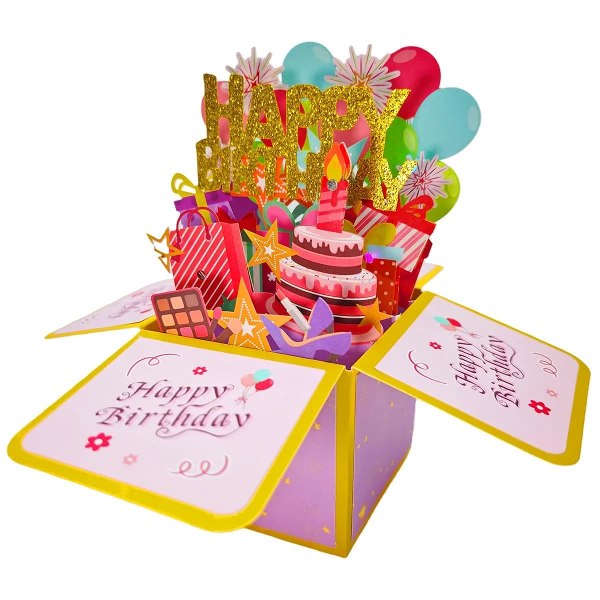 Akeydeco Dog Birthday Card 3D Pop Up Greeting Card with Warming LED Light & Music - view 2