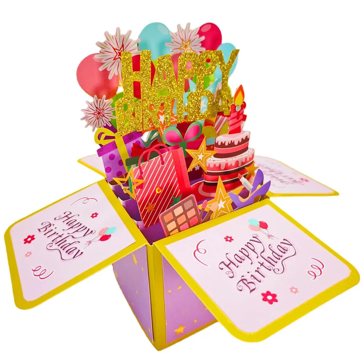 Akeydeco Dog Birthday Card 3D Pop Up Greeting Card with Warming LED Light & Music - view 3