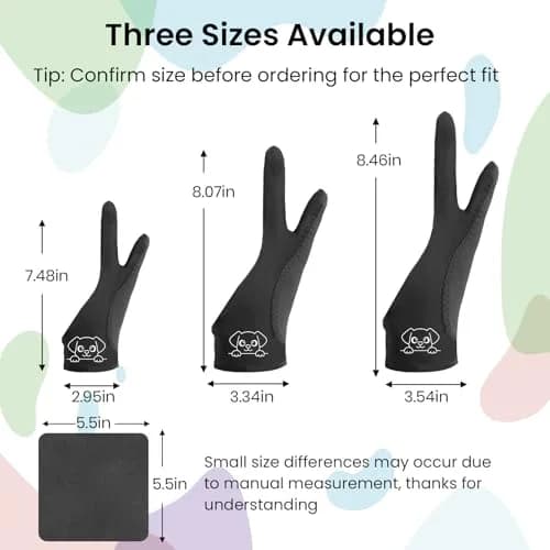 Kortimu Cute Puppy Drawing Glove: 3-Layer Palm Rejection for iPad & Drawing Tablet thumbnail 8