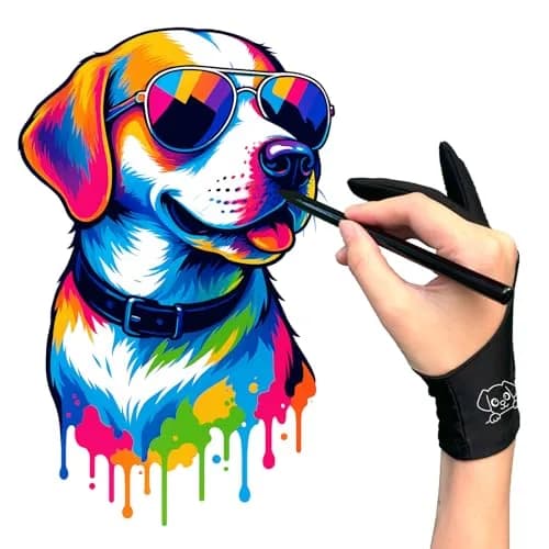 Kortimu Cute Puppy Drawing Glove: 3-Layer Palm Rejection for iPad & Drawing Tablet thumbnail 2