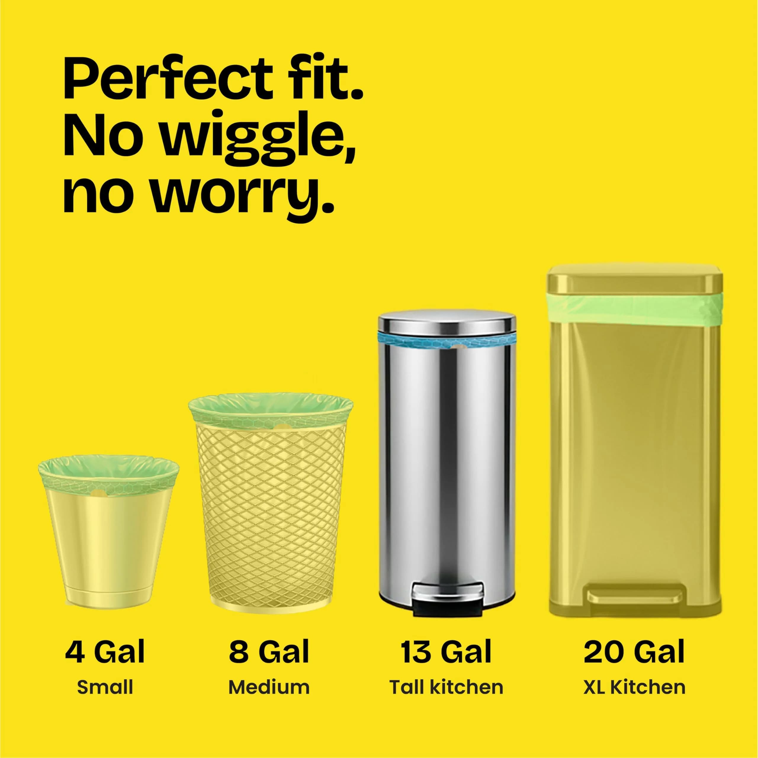 Glad Tall Kitchen Trash Bags 13 Gallon, MaxStrength Drawstring | Strong Bags for Indian Homes - view 5