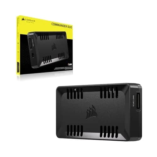Corsair Commander Duo iCUE Link RGB Lighting and PWM ARGB Fan Controller – Control 12 Daisy-Chained PWM Fans, Two Flexible Temperature Sensors Included – Black | Supports iCUE Ecosystem thumbnail 6