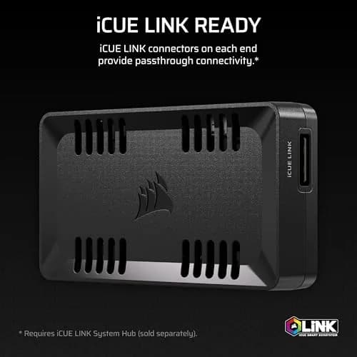 Corsair Commander Duo iCUE Link RGB Lighting and PWM ARGB Fan Controller – Control 12 Daisy-Chained PWM Fans, Two Flexible Temperature Sensors Included – Black | Supports iCUE Ecosystem thumbnail 3