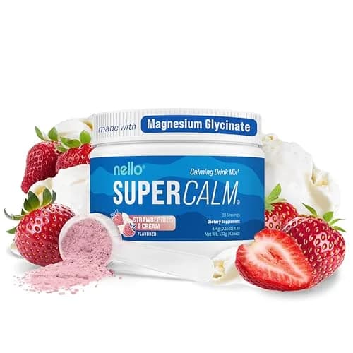 Nello Supercalm Powdered Drink Mix Tub, Cortisol Reducer & Sleep Aid Supplement 4.76 oz (135 g) | Adaptogenic Powder for Stress & Sleep Support thumbnail 1