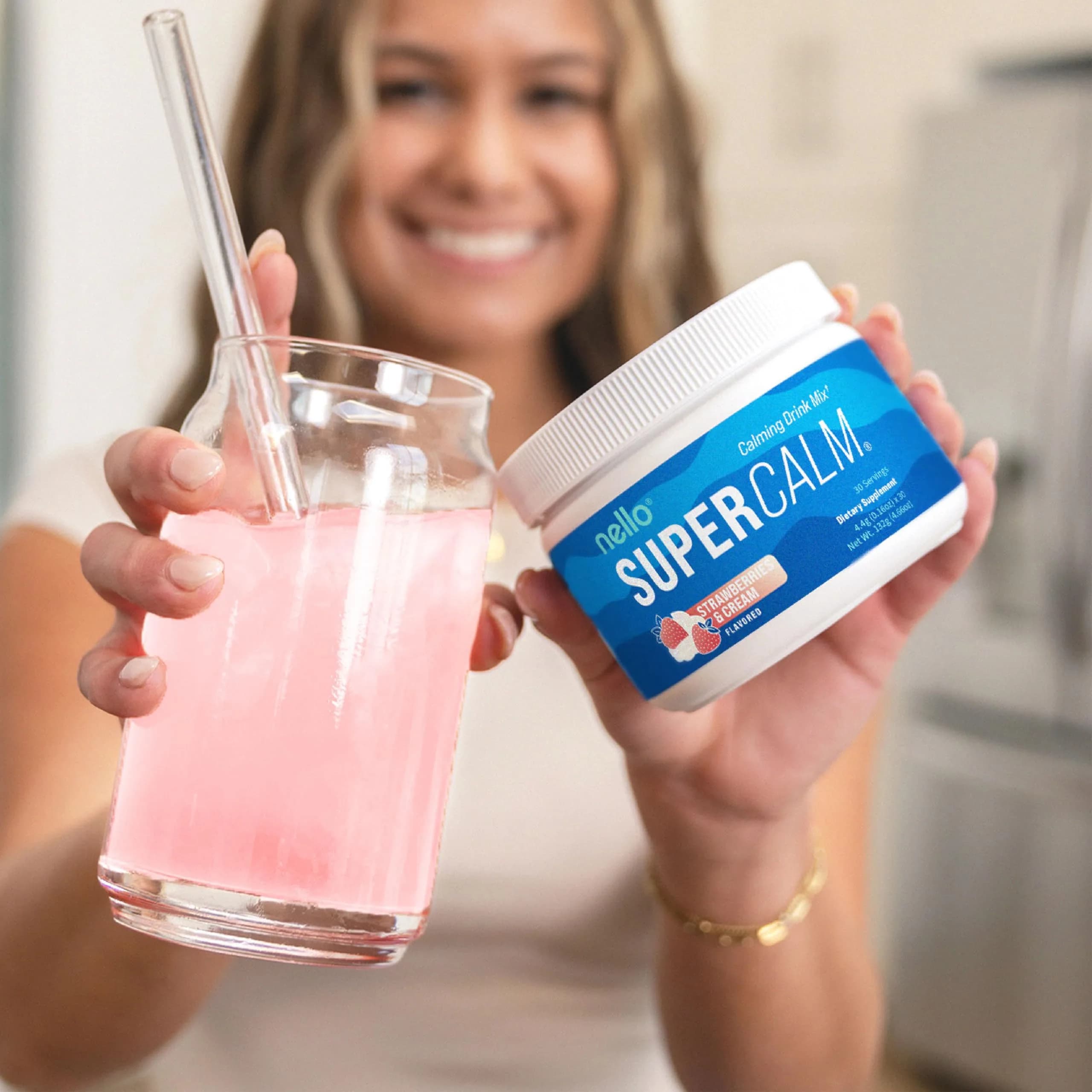 Nello Supercalm Powdered Drink Mix Tub, Cortisol Reducer & Sleep Aid Supplement 4.76 oz (135 g) | Adaptogenic Powder for Stress & Sleep Support - view 5