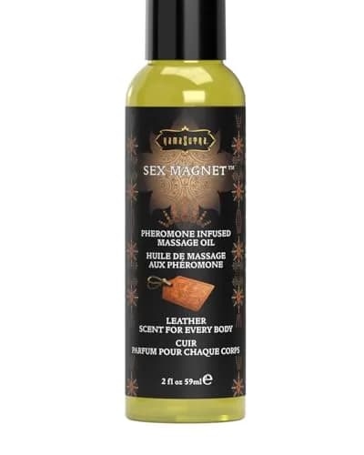 KAMA SUTRA Sex Magnet Pheromone Massage Oil Leather- 2 Fl Oz | Bold Leather Scent for Intimate Confidence thumbnail 1