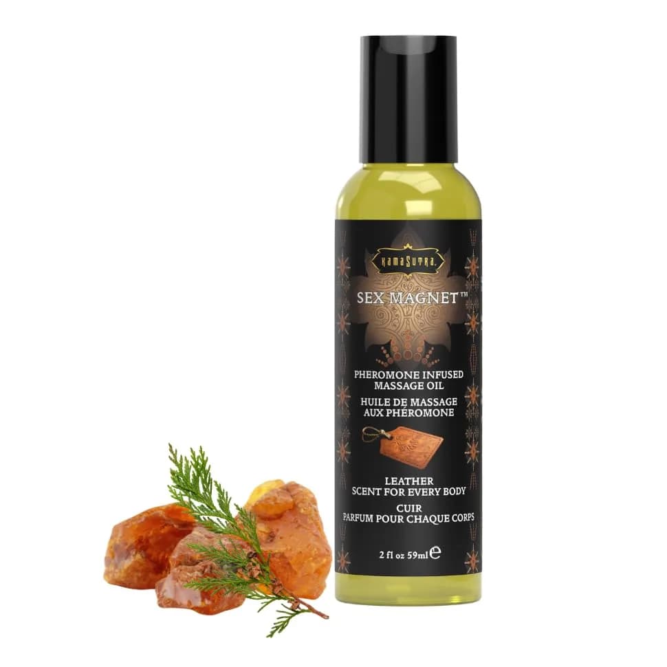 KAMA SUTRA Sex Magnet Pheromone Massage Oil Leather- 2 Fl Oz | Bold Leather Scent for Intimate Confidence thumbnail 5
