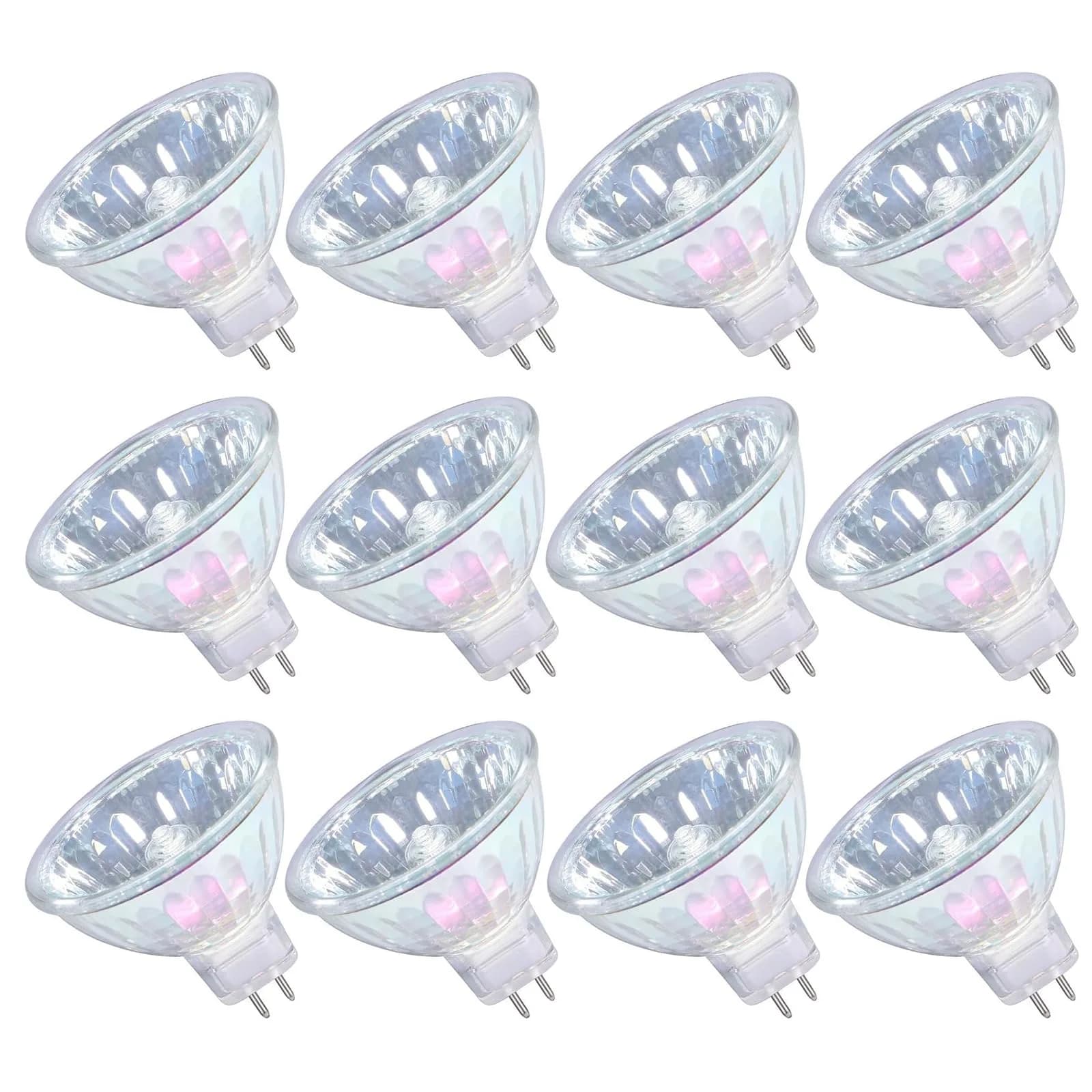 GMY MR16 Halogen Bulbs 50W 12V GU5.3 Warm White Dimmable Spotlight 36° Bin-Pin Base 12 Pack | Specialty Accent Lighting
