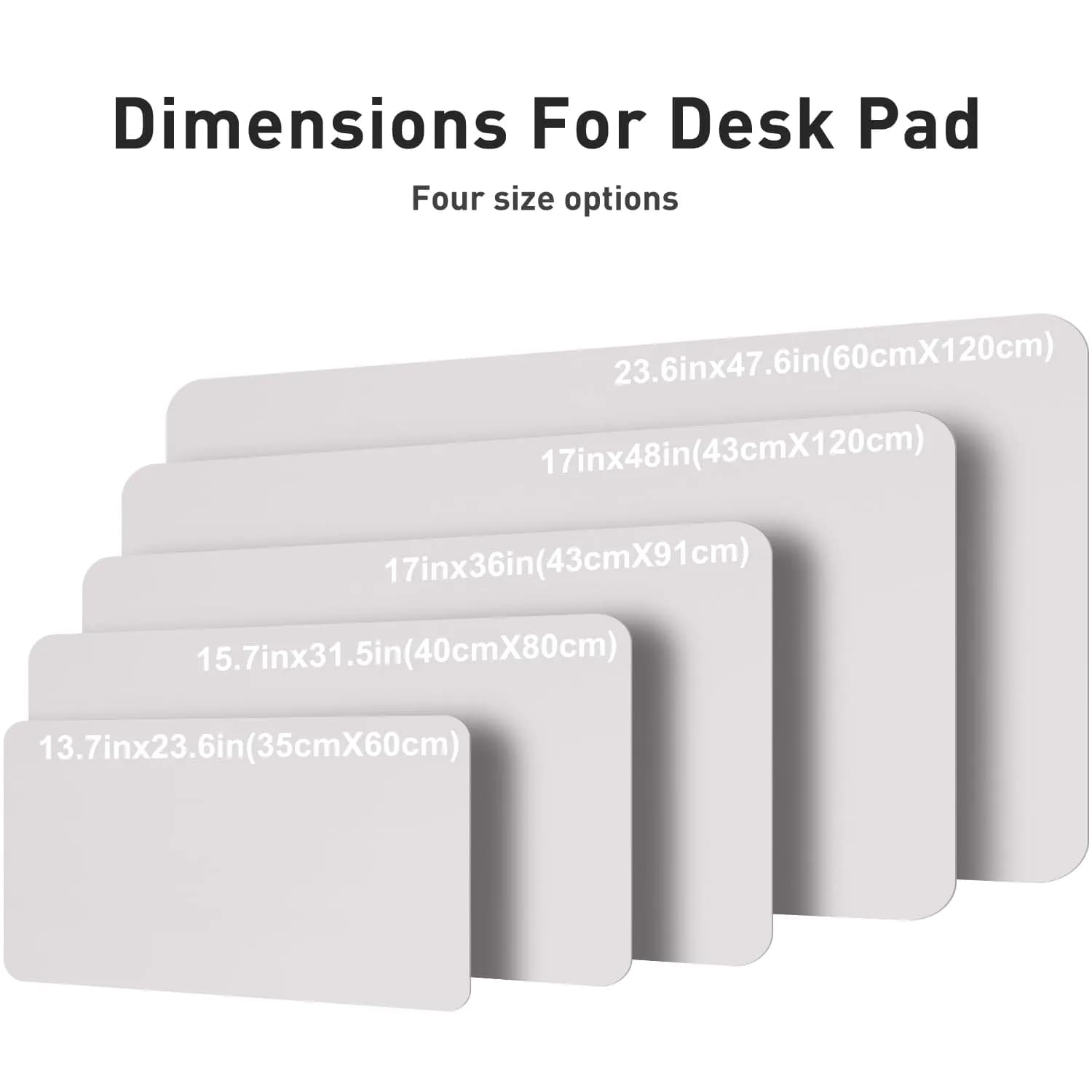 Aothia Faux Leather Desk Mat Pale Lavender White 120cm x 60cm (47.2" x 23.6") | Smooth Waterproof Writing Surface - view 5
