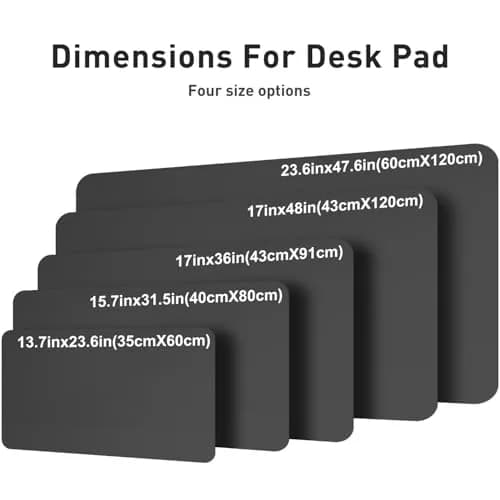 Aothia Faux Leather Desk Mat 119 cm x 60 cm (47.2" x 23.6") | Smooth PU Leather Writing Surface for Office and Home thumbnail 5