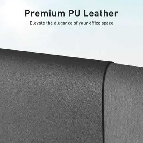 Aothia Faux Leather Desk Mat 119 cm x 60 cm (47.2" x 23.6") | Smooth PU Leather Writing Surface for Office and Home thumbnail 2