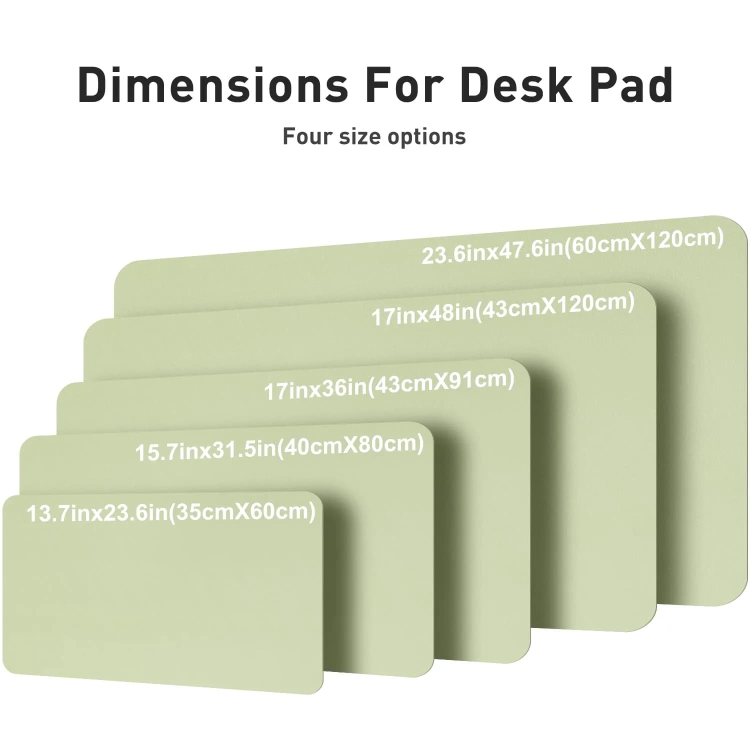 Aothia Grass Green Faux Leather Desk Mat 47.2" x 23.6" | Protects Your Desk with Professional Style - view 5