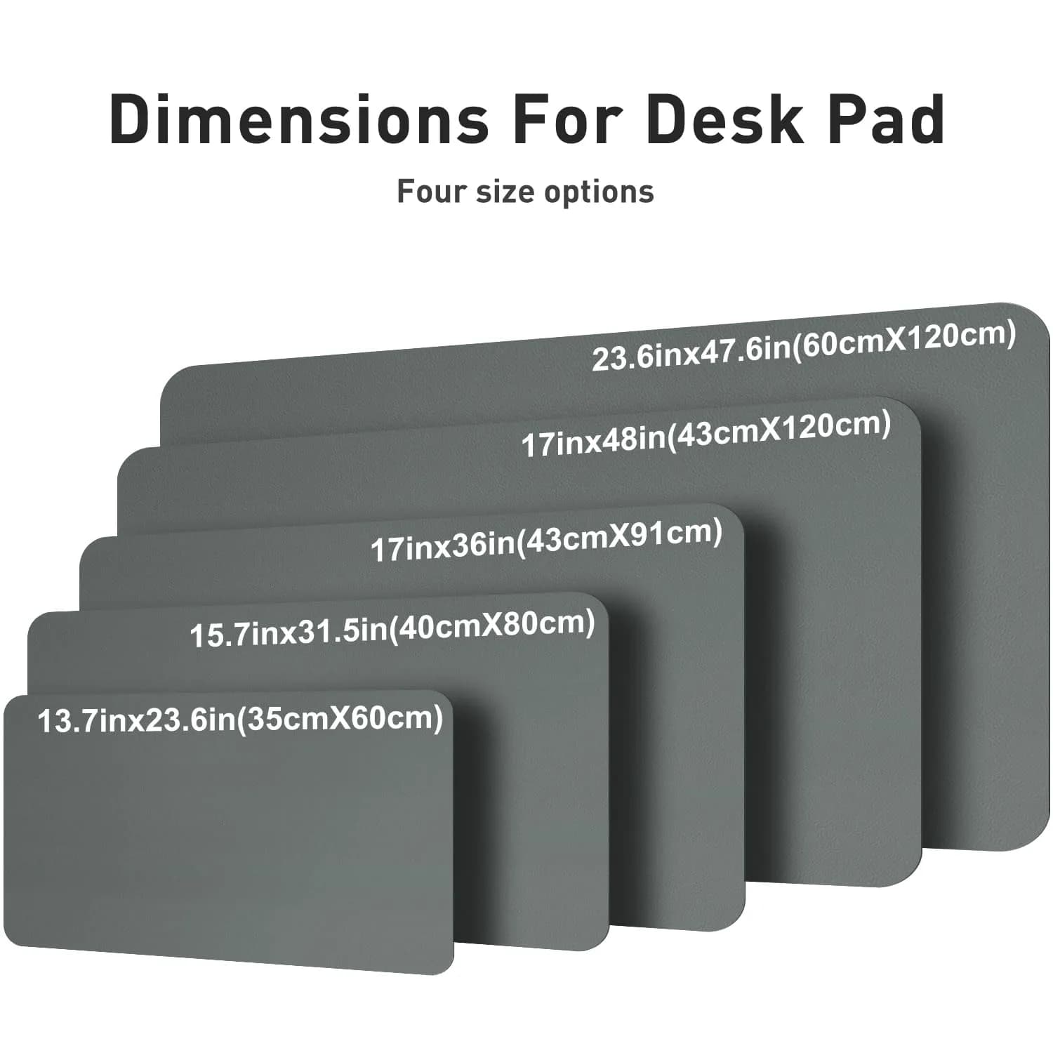 Aothia Faux Leather Desk Mat Large Mouse Pad 120.9cm x 60cm (47.2" x 23.6") | Non-Slip Waterproof Writing Surface - view 5