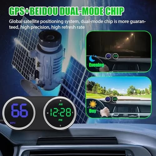 GUGUMO GPS Digital Speedometer for Car MPH | Universal HUD Speed Meter with LED Display thumbnail 5