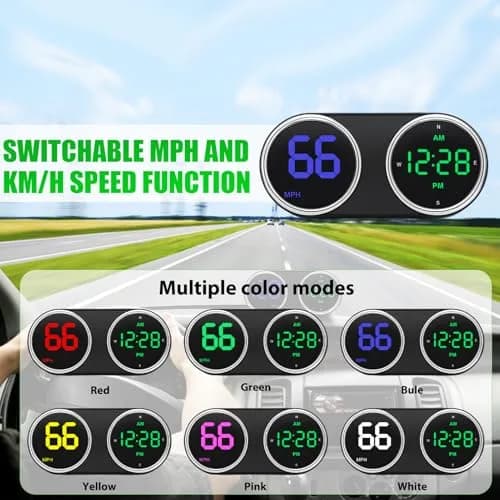 GUGUMO GPS Digital Speedometer for Car MPH | Universal HUD Speed Meter with LED Display thumbnail 2