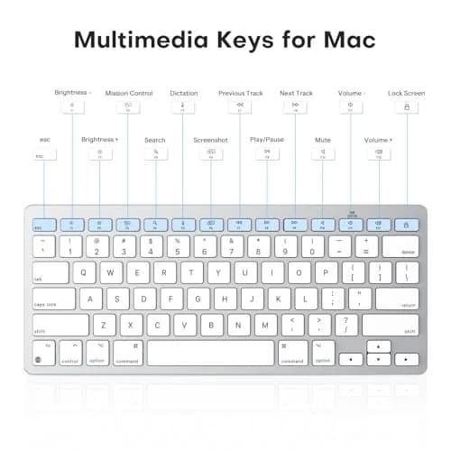 OMOTON Wireless Keyboard for Mac, Bluetooth Stable, No Numpad, Travel Size | Compact, Ergonomic, Mac-Compatible thumbnail 8