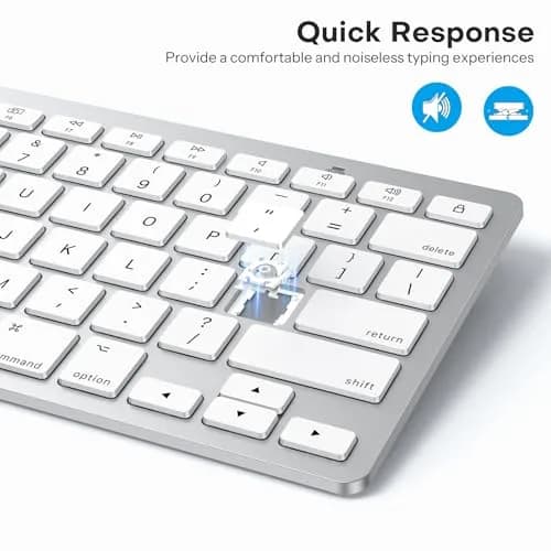 OMOTON Wireless Keyboard for Mac, Bluetooth Stable, No Numpad, Travel Size | Compact, Ergonomic, Mac-Compatible thumbnail 9