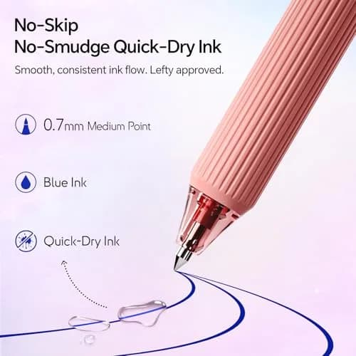 WRITECH Nebula Gel Pens 4ct Blue Ink | Smooth Writing, Silent Click, Aesthetic Gradient Barrel thumbnail 2