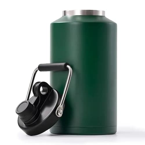 Kerilyn Insulated Gallon Jug with Handle, 3785ml (128 Ounces) Stainless Steel | Keeps Drinks Cold 48 Hrs, Hot 24 Hrs thumbnail 1
