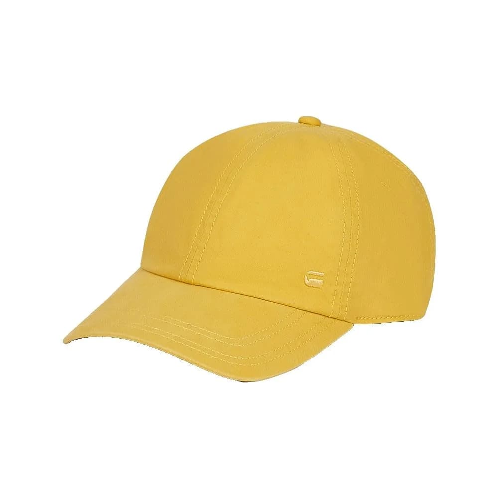 G-STAR Men's Avernus Burger Baseball Cap, Blue (Worn in Watercourse D26254-D317-H146), One Size | Water-Resistant Cotton Cap — Yellow (Saffron Gd D26254-d388-h976)