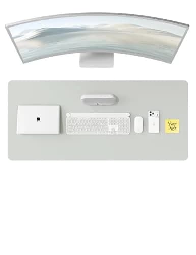 YSAGi PU Leather Desk Protector Mat 120cm x 43cm (47" x 17") | Protects Desks from Scratches, Spills, and Heat thumbnail 1