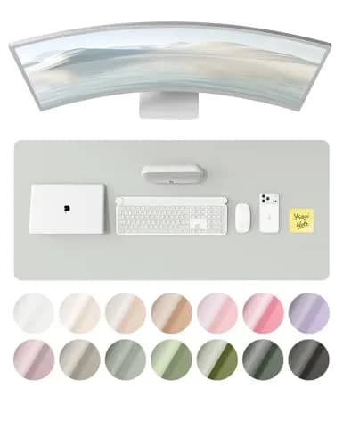 YSAGi PU Leather Desk Protector Mat 120cm x 43cm (47" x 17") | Protects Desks from Scratches, Spills, and Heat thumbnail 8