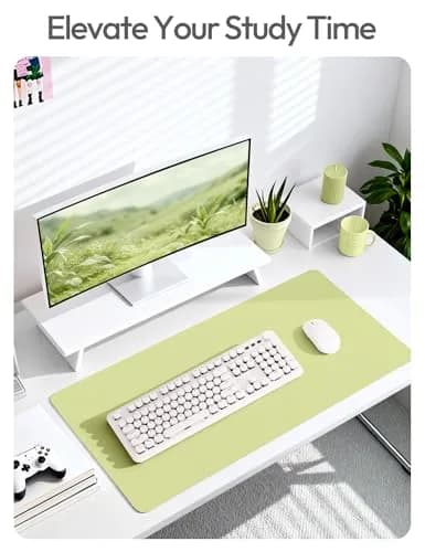 YSAGi Leather Desk Protector Peak Green 120cm x 60cm (47.2" x 23.6") | Protects Desks, Doubles as Large Mouse Pad thumbnail 6