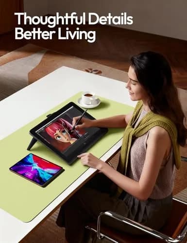YSAGi Leather Desk Protector Peak Green 120cm x 60cm (47.2" x 23.6") | Protects Desks, Doubles as Large Mouse Pad thumbnail 3