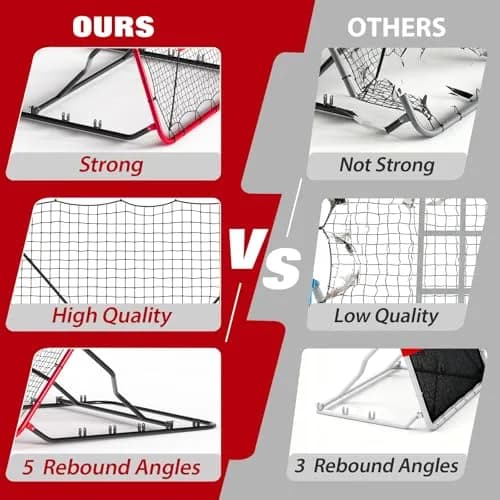 EcoSummer Baseball Rebounder Net 4x4.5Ft | Heavy Duty UV-Resistant Solo Practice Trainer thumbnail 3