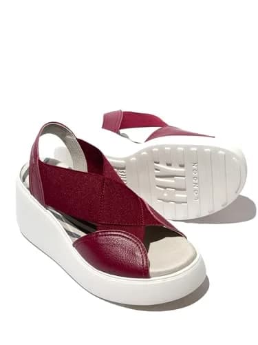 FLY London Women's Daif216fly Sandal, berry, 5.5 | Casual Comfort with Wedge Heel thumbnail 4