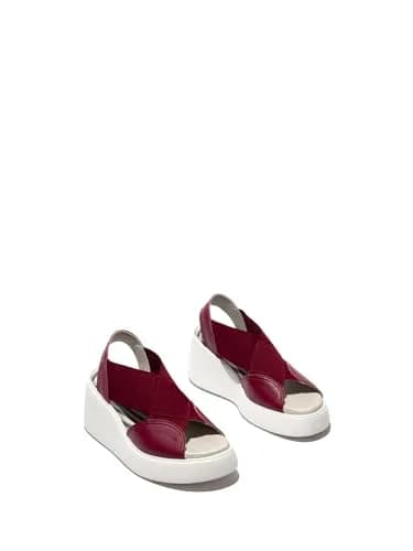 FLY London Women's Daif216fly Sandal, berry, 5.5 | Casual Comfort with Wedge Heel thumbnail 2
