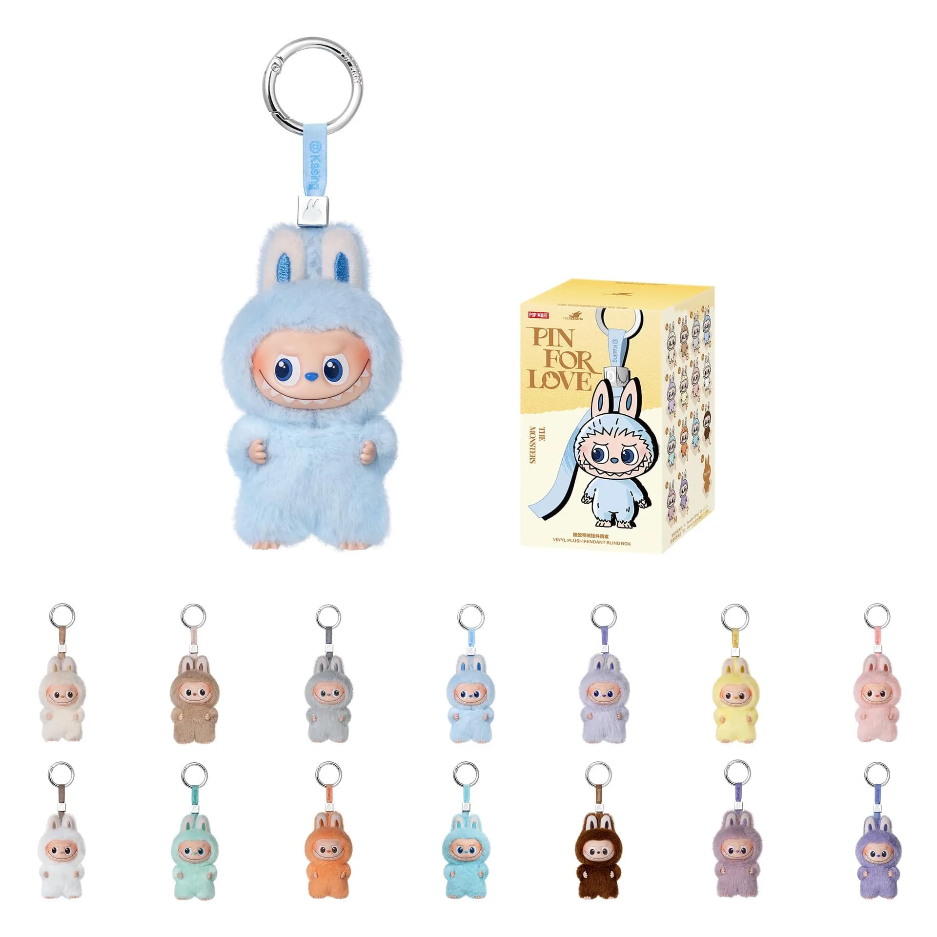 POP MART THE MONSTER PIN FOR LOVE SERIES Blind Box 10.7 cm (4.13 inches) | Collectible Vinyl Plush Pendant Toy - main product image