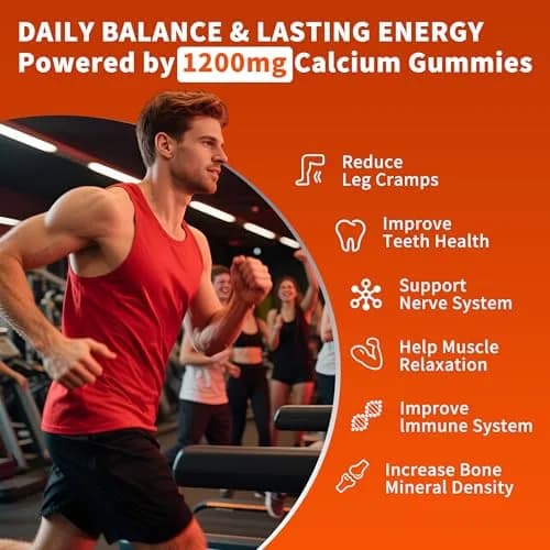Hudetex Calcium Citrate 1200 mg & Vitamin D3 Gummies 60 Day Supply | Sugar-Free, Vegan, Orange Flavor thumbnail 2