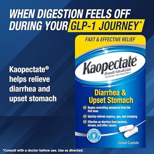 Kaopectate Multi-Symptom Anti-Diarrheal & Upset Stomach Reliever, 84 Caplet | Fast GI Discomfort Relief for Adults thumbnail 9